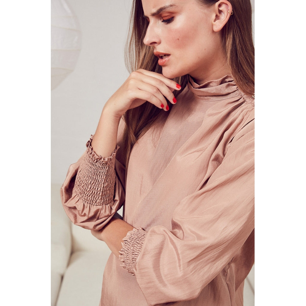 Co'couture Keeva drape blouse Skjorter og bluser Nude rose