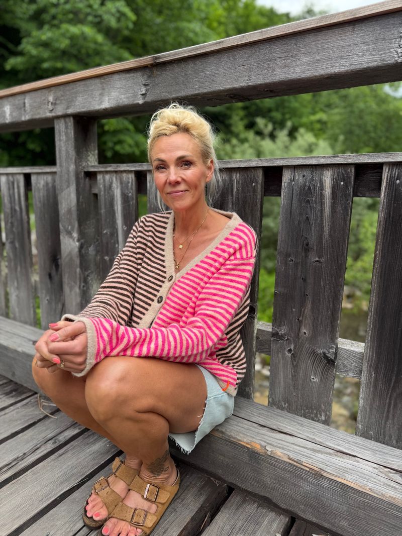 Lind LBFart på Knit Cardigan 6500 PINK