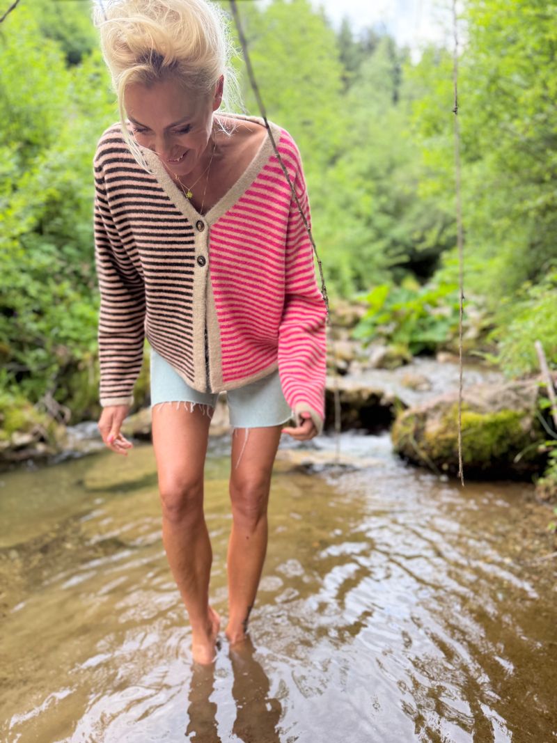 Lind LBFart på Knit Cardigan 6500 PINK