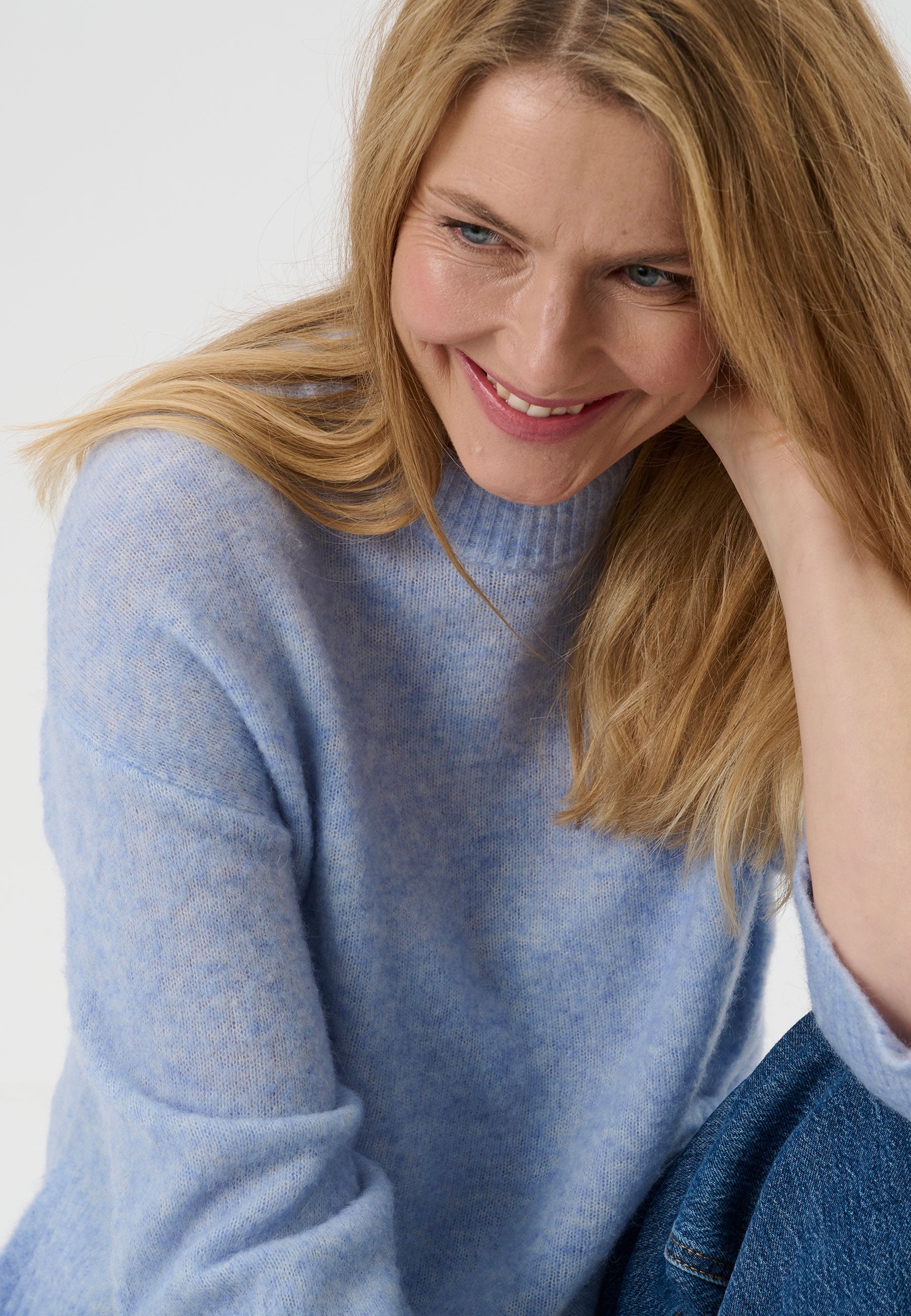 Lind LiAgusta Knit Pullover 5002 Light Blue Melange