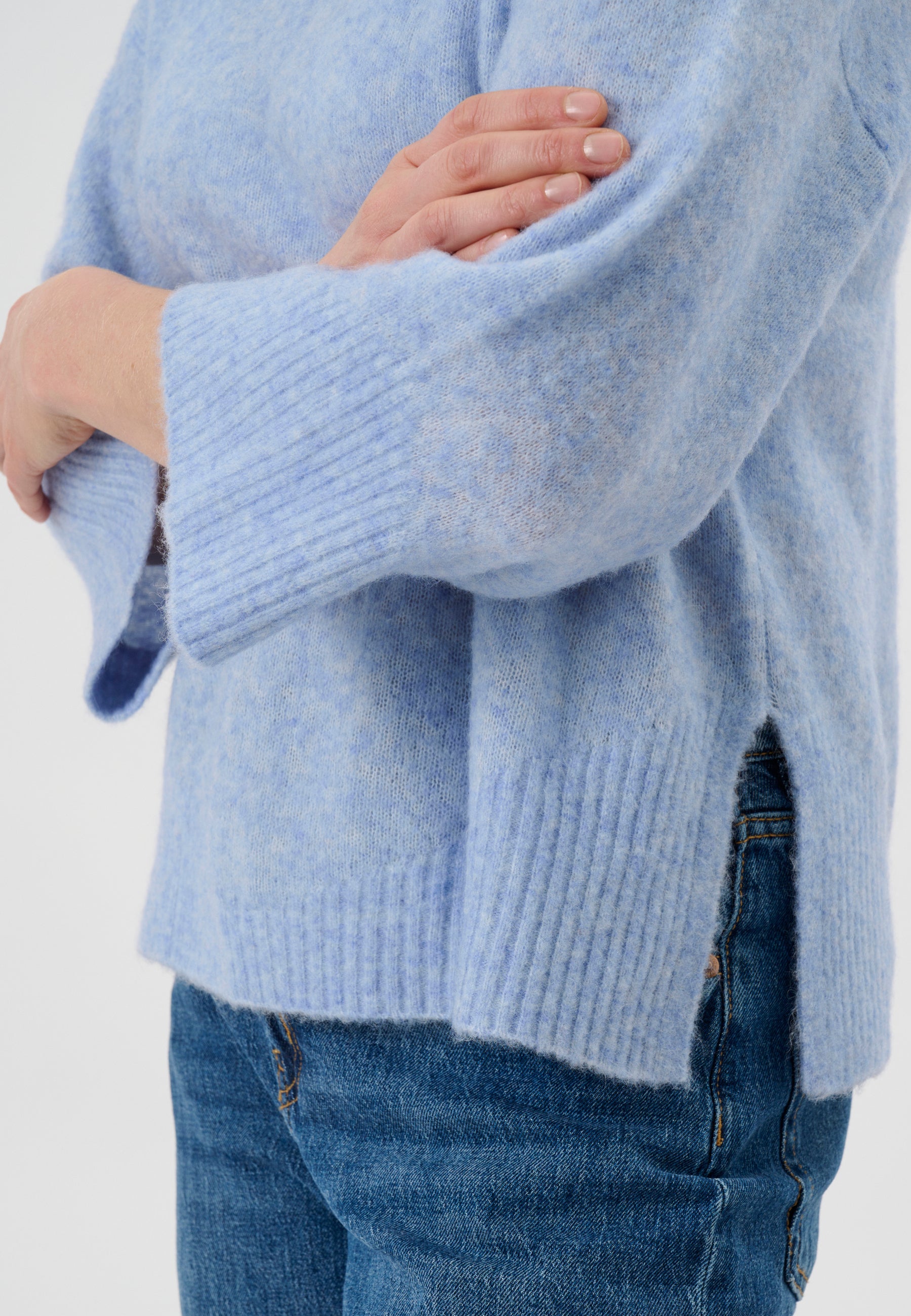 Lind LiAgusta Knit Pullover 5002 Light Blue Melange