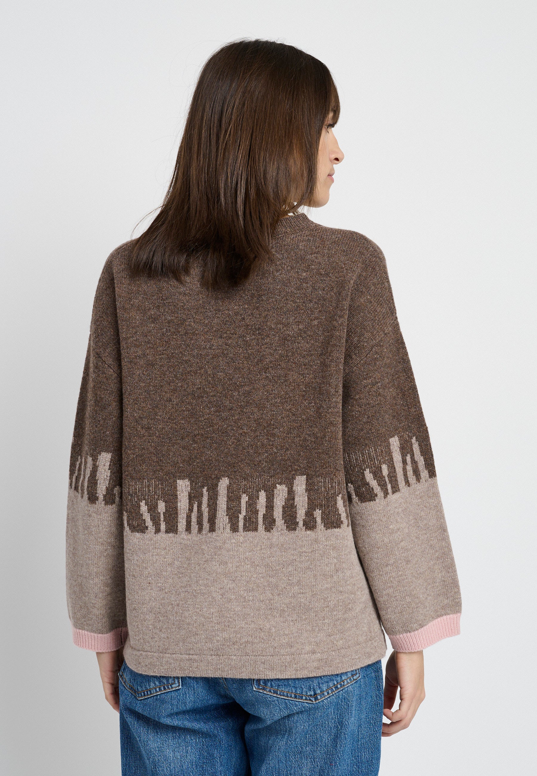 Lind LiCora Knit Pullover 1960 dark brown melange