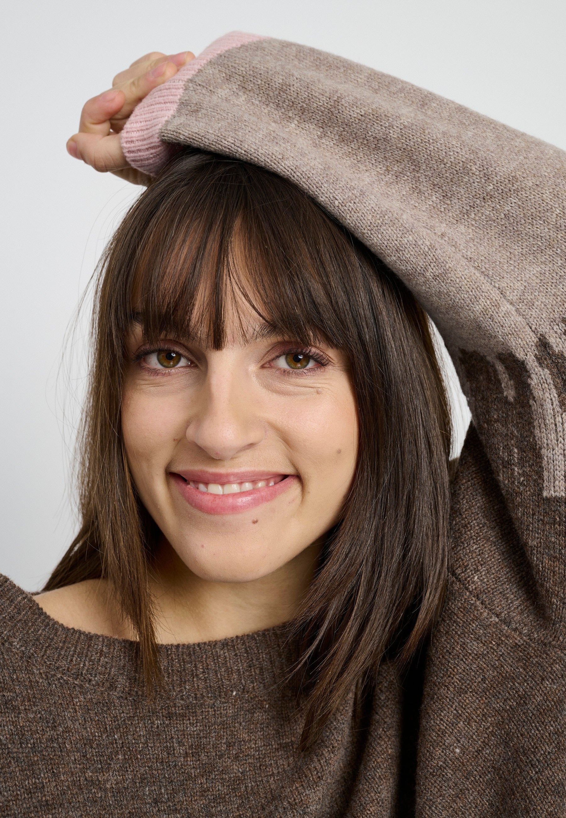 Lind LiCora Knit Pullover 1960 dark brown melange