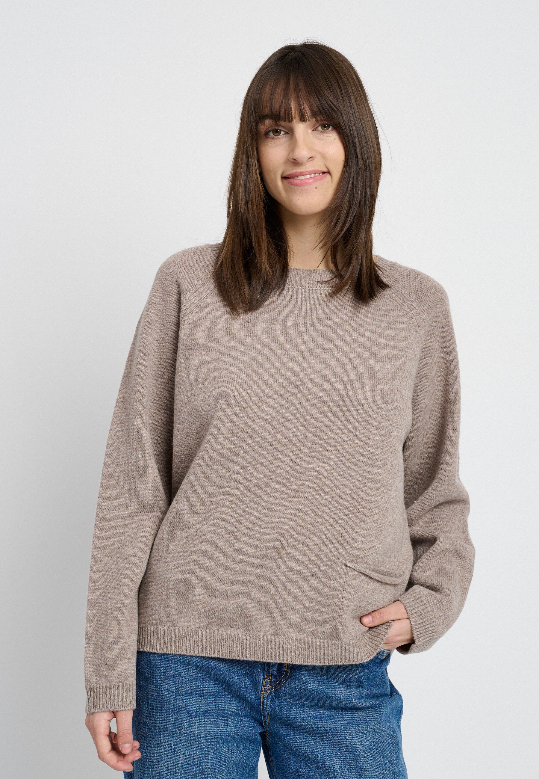 Lind LiEva Knit Pullover 1321 light brown melange