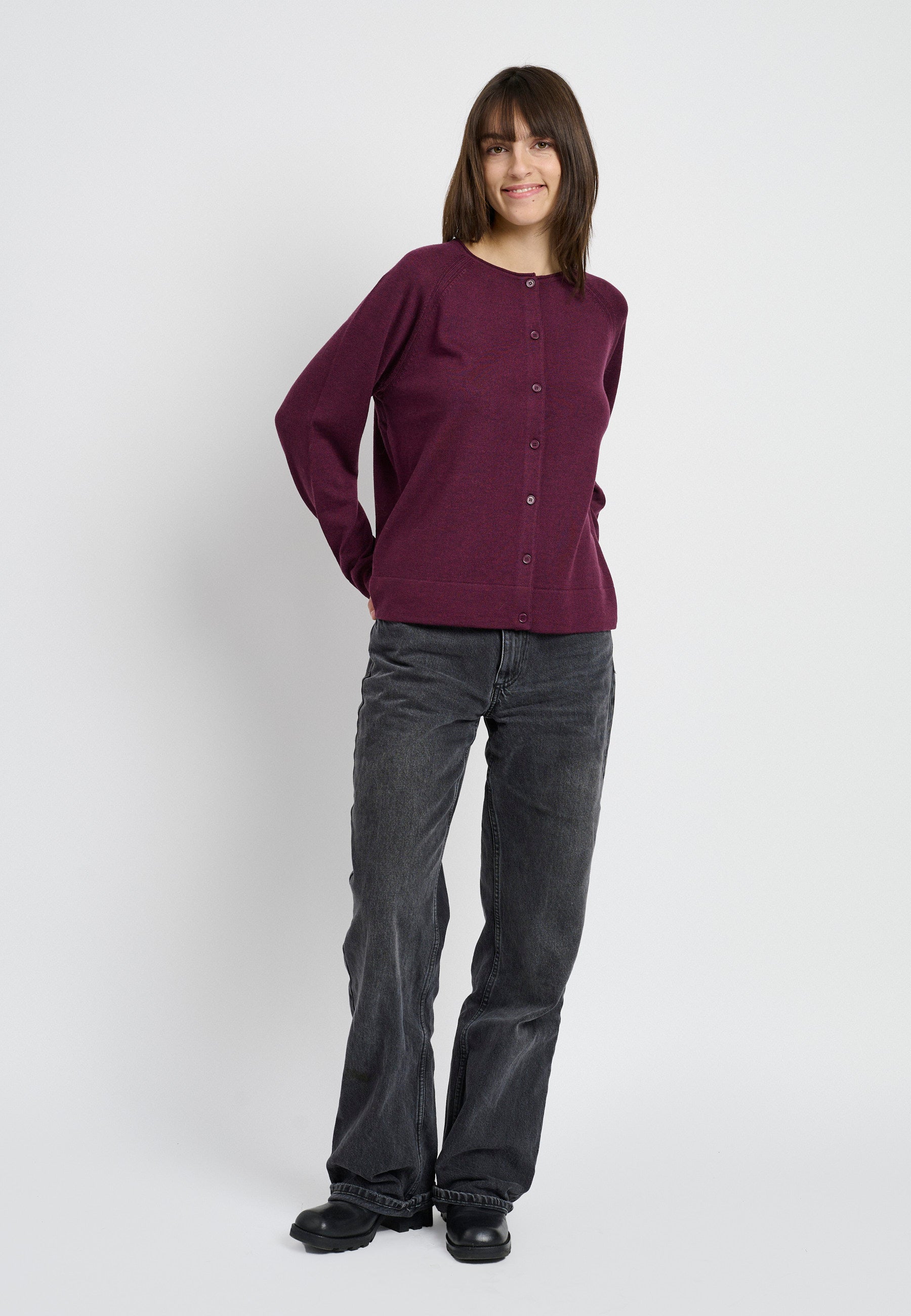 Lind LiKarina Knit Cardigan 2660 granat red melange