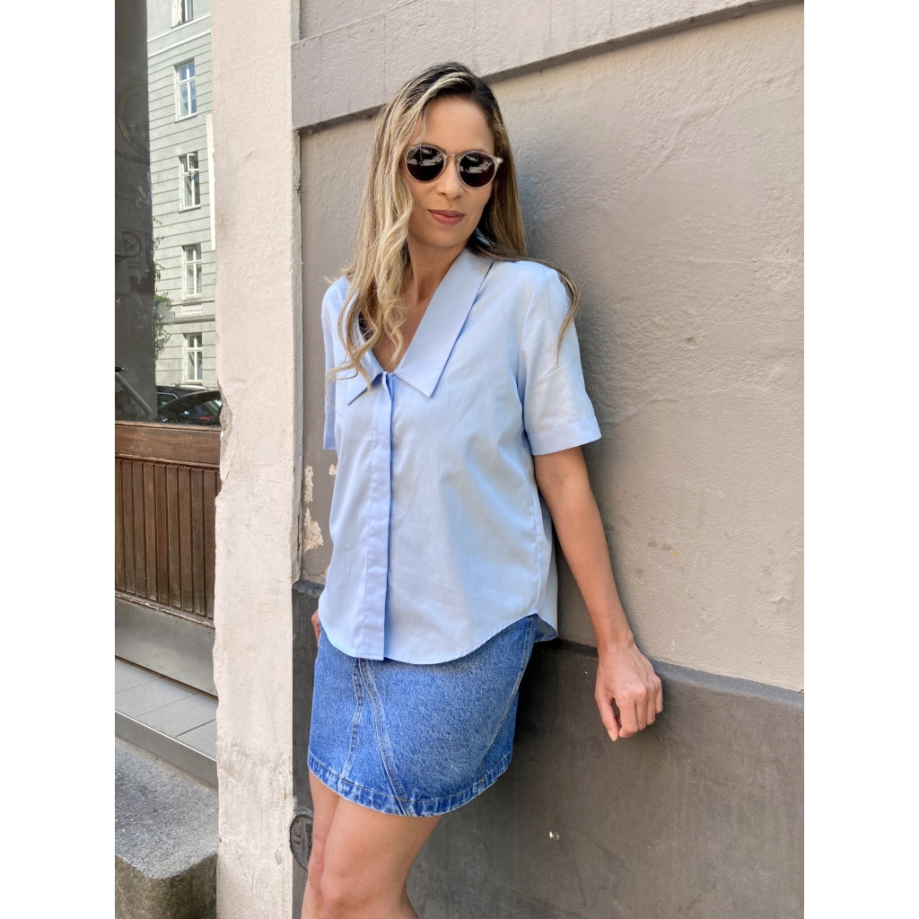NORR Lillian shirt Skjorter og bluser Light blue