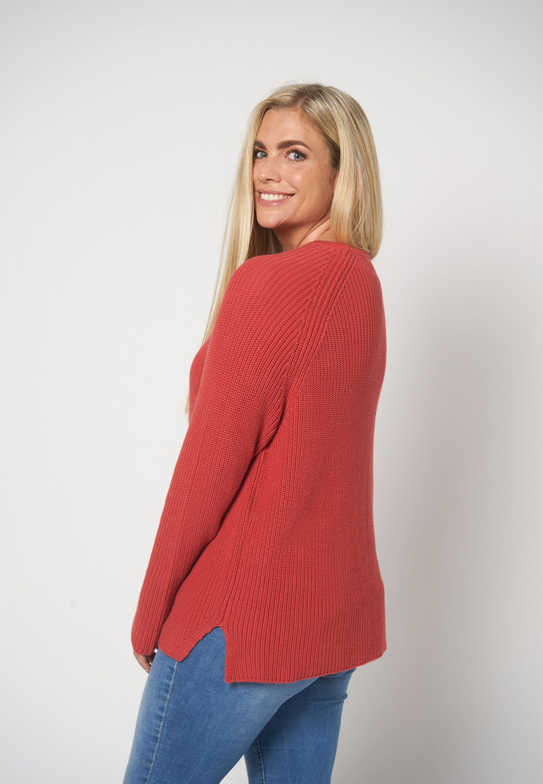 Lind Malene Knit Pullover 500 Burnt tegl