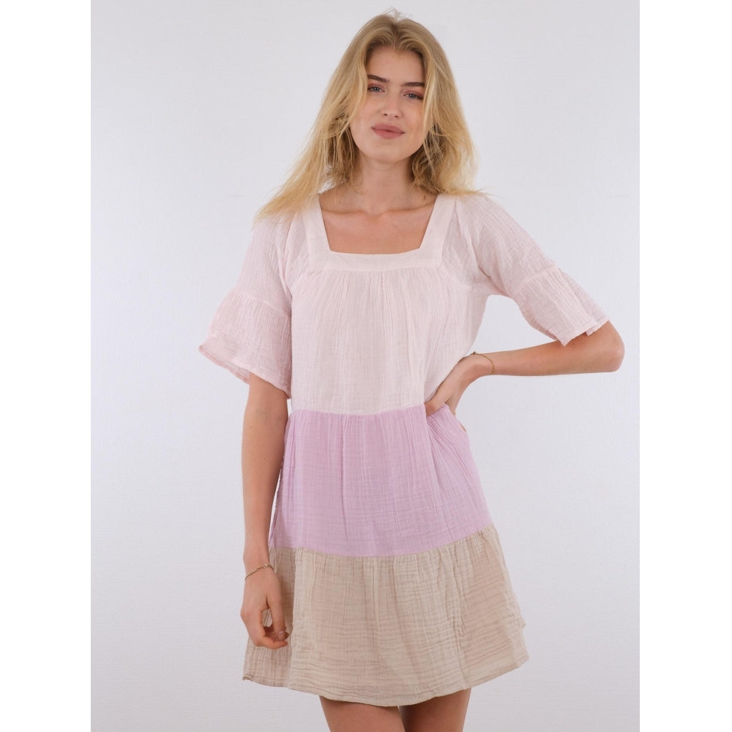 Neo Noir Mallory gauze dress Dress Rose
