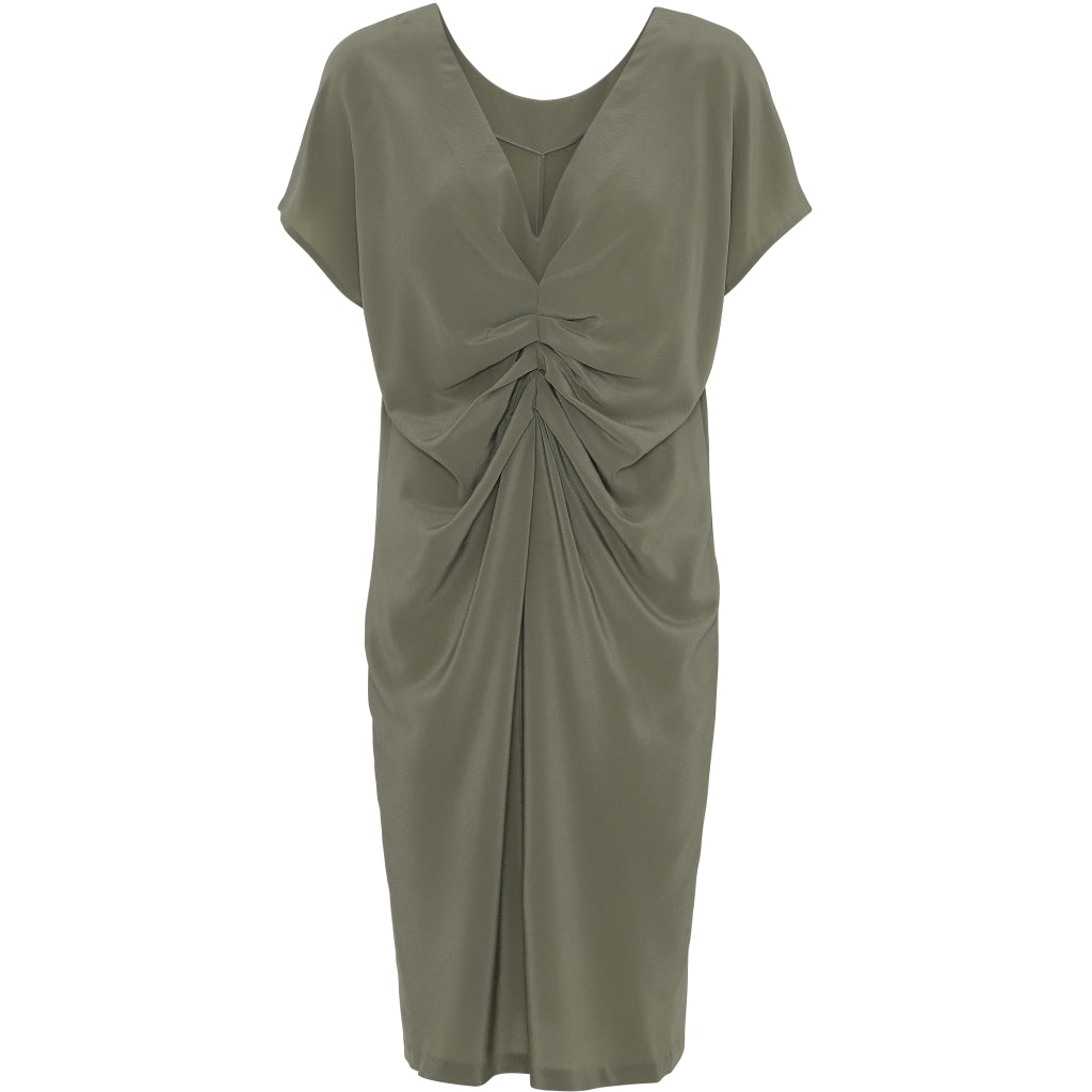 Blanche Mari dress - 100% silk Dress Herbal green