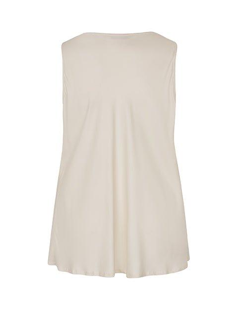 Mary vandfaldsbluse i cremefarve - Damernes Outlet