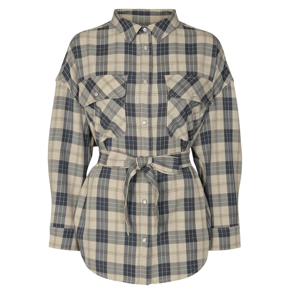 Co'couture Melba maxine check shirt Skjorter og bluser Navy