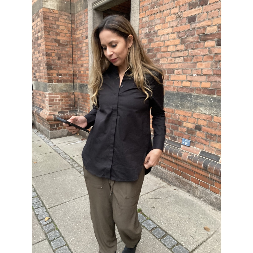 Continue Melia solid shirt Skjorter og bluser Black