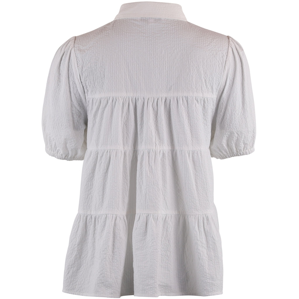 Continue Melina white SS shirt Skjorter og bluser White