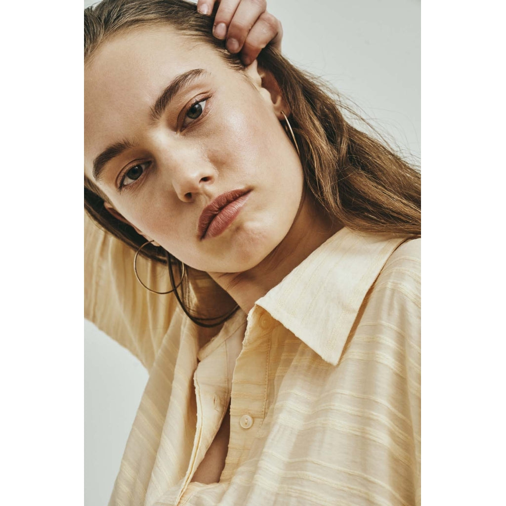 NORR Mira shirt dress Skjorter og bluser Champagne