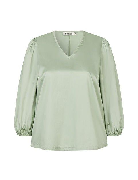 Mona bluse i salvie - Damernes Outlet