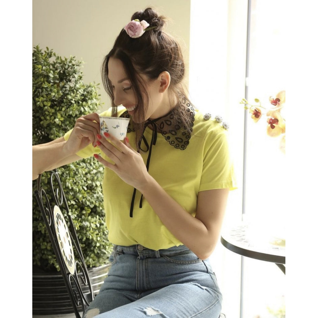 Custommade Mully crystal tee Toppe og t-shirts Sulphur spring