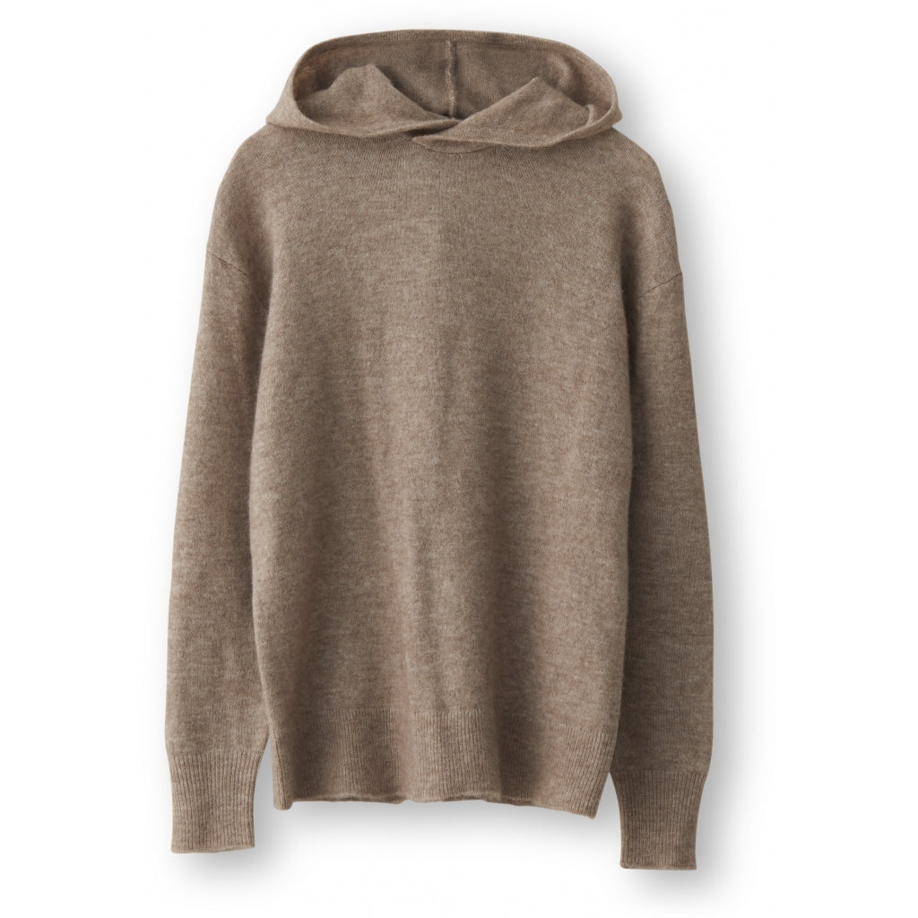 NORR Nordby new knit hoodie Knit Light brown