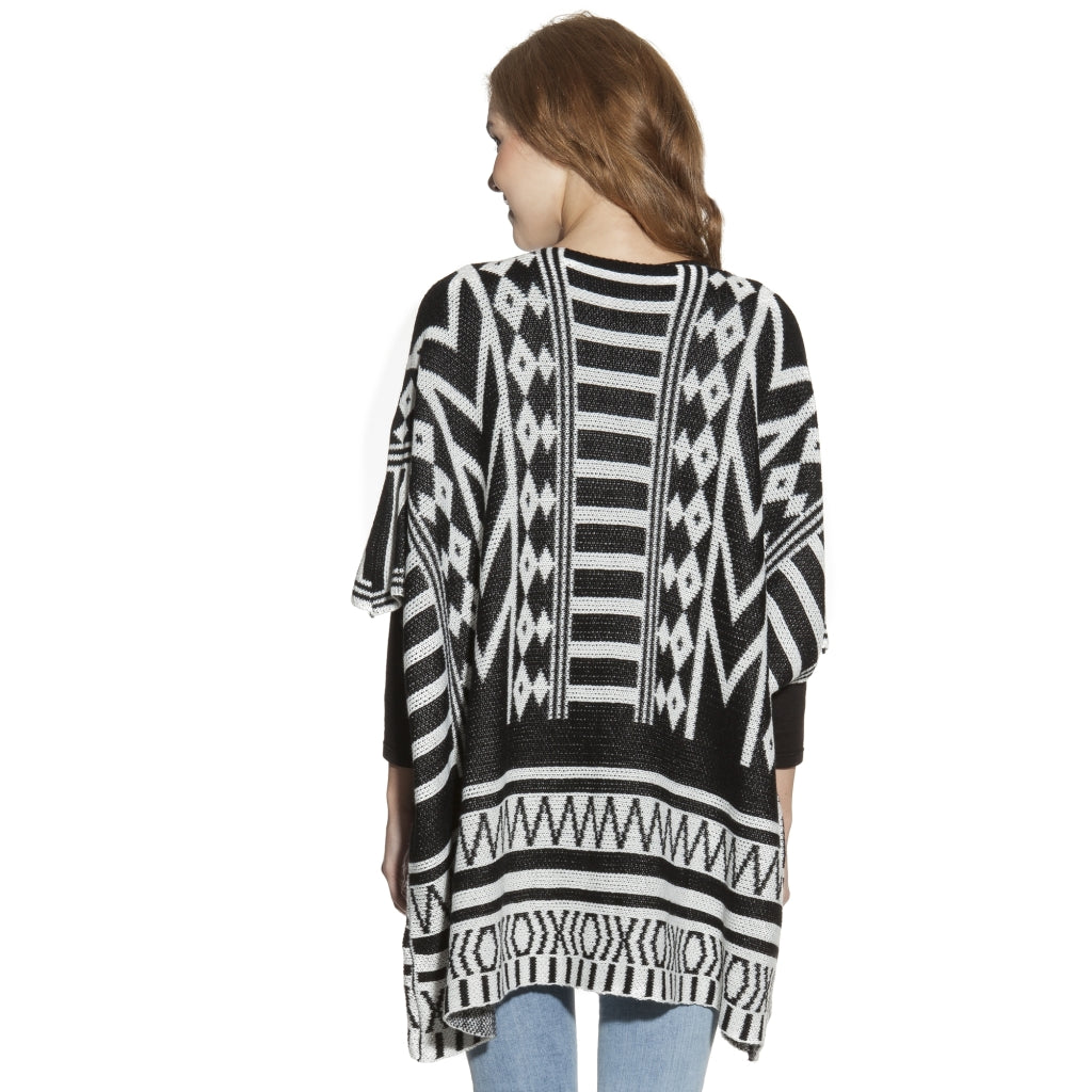 Cosmos Olivia poncho Knit Black