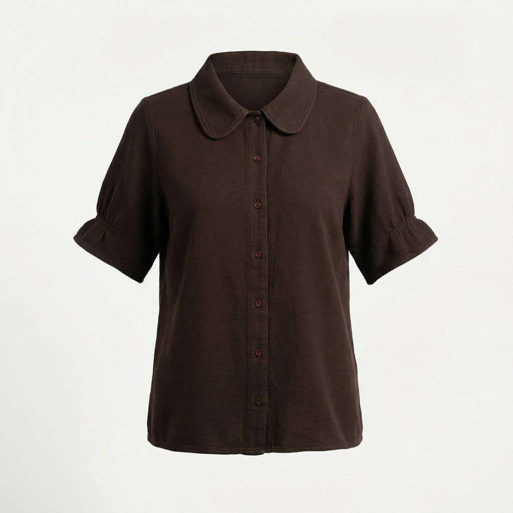 Pont Neuf PNDeja Skjortebluser 1999 DARK BROWN
