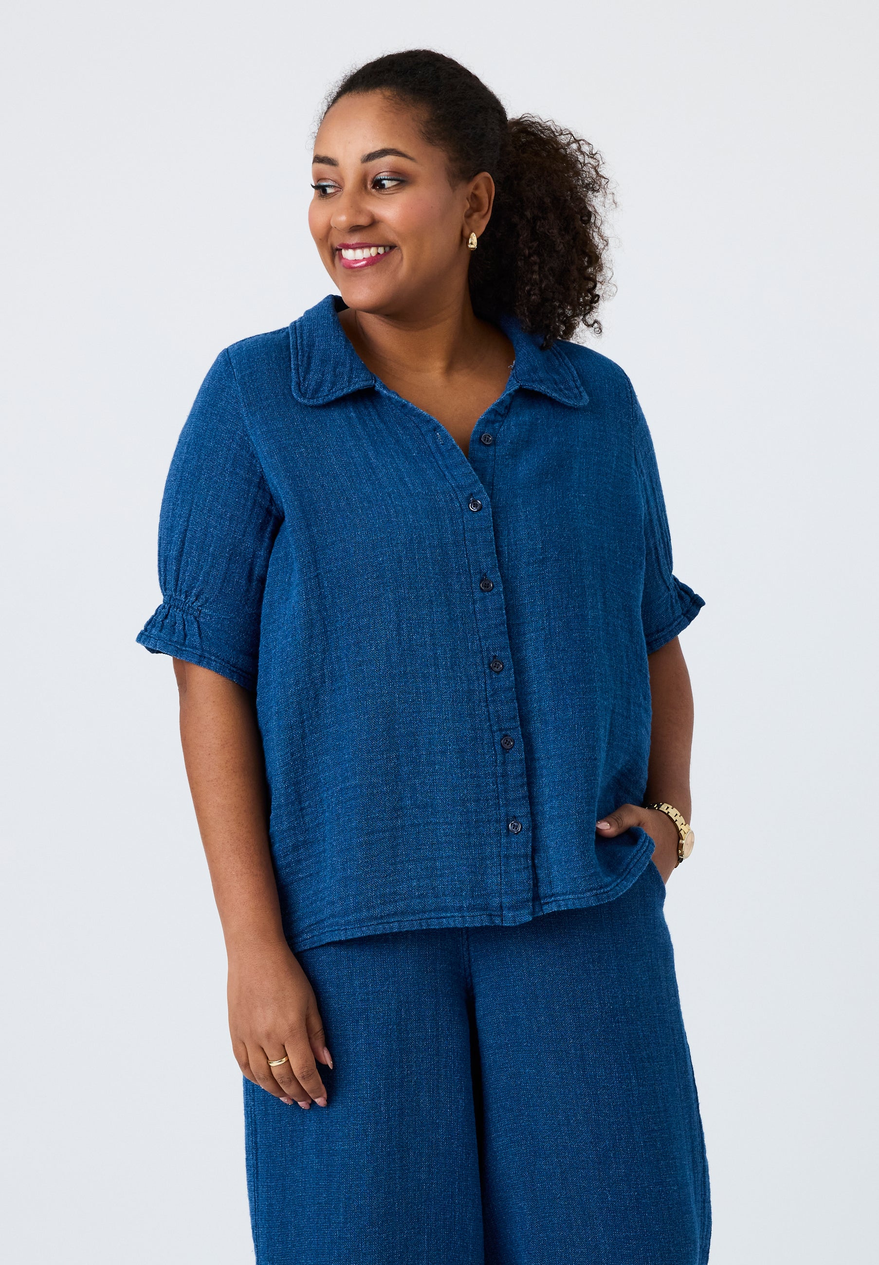 Pont Neuf PNDeja Skjortebluser 5275 Denim blue