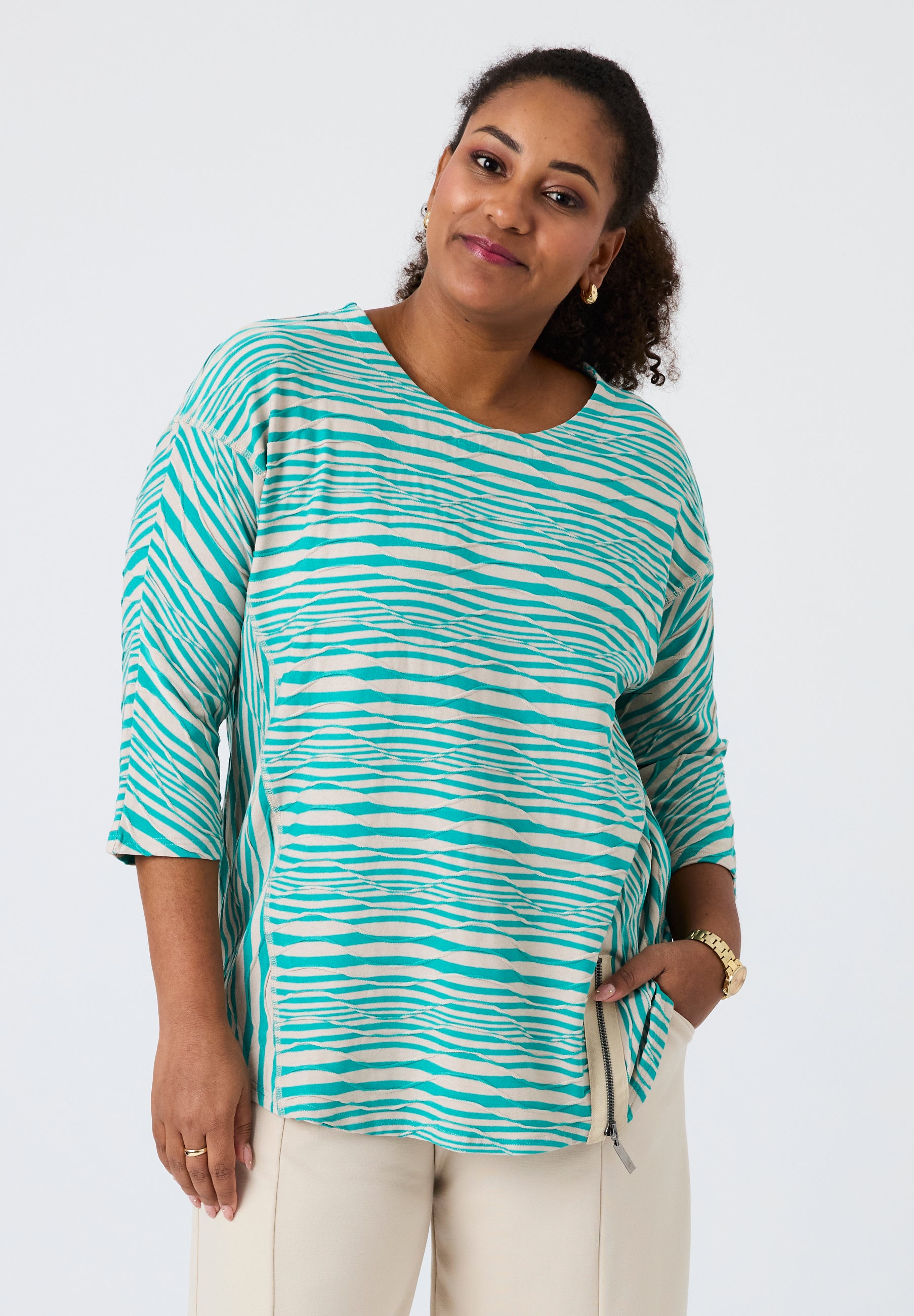 Pont Neuf PNEdiba Bluser 3480 Aqua Green