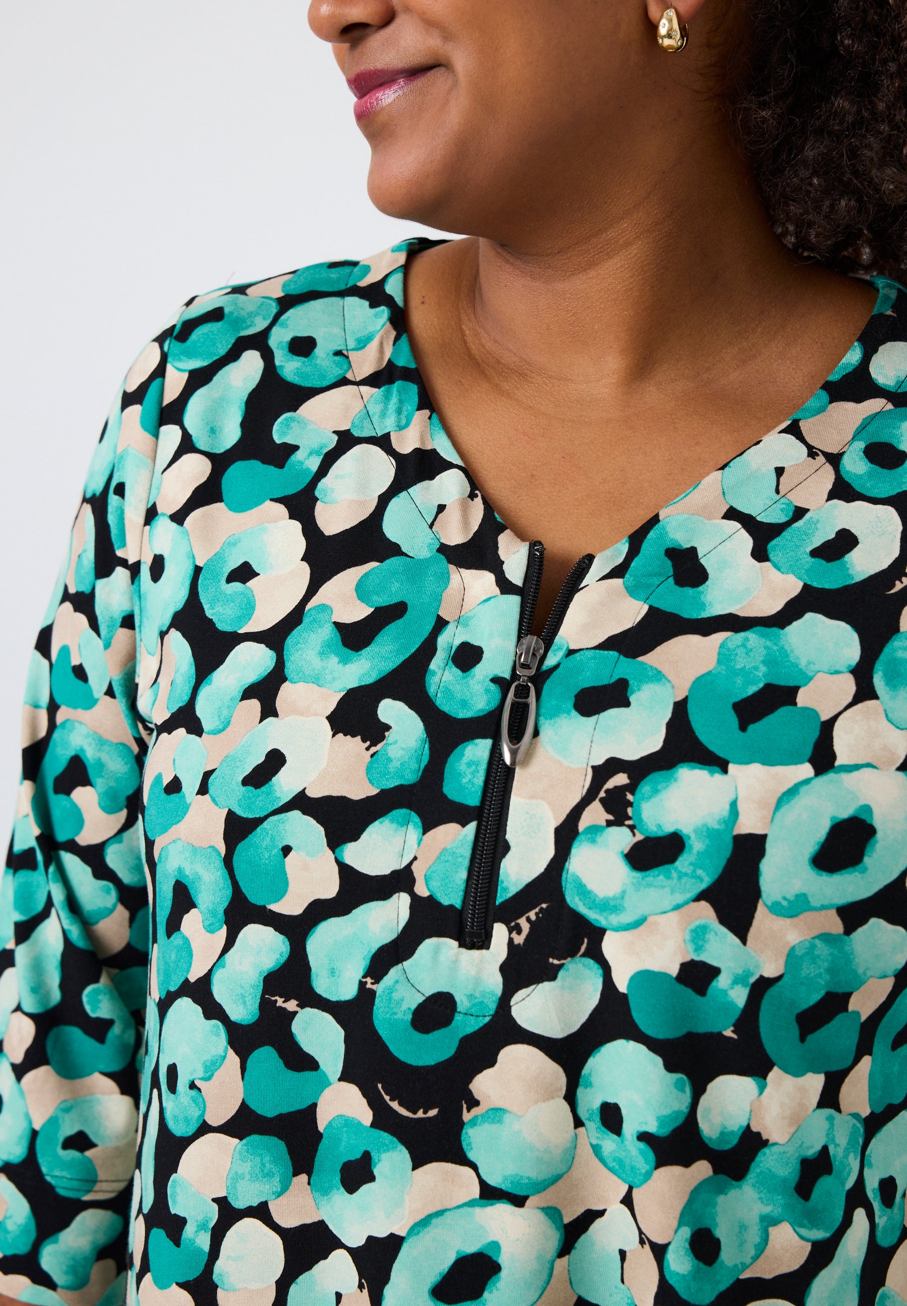 Pont Neuf PNEsme Bluser 3480 Aqua Green