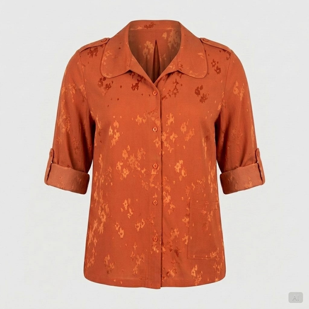Pont Neuf PNRisa Skjortebluser 2544 Orange rust