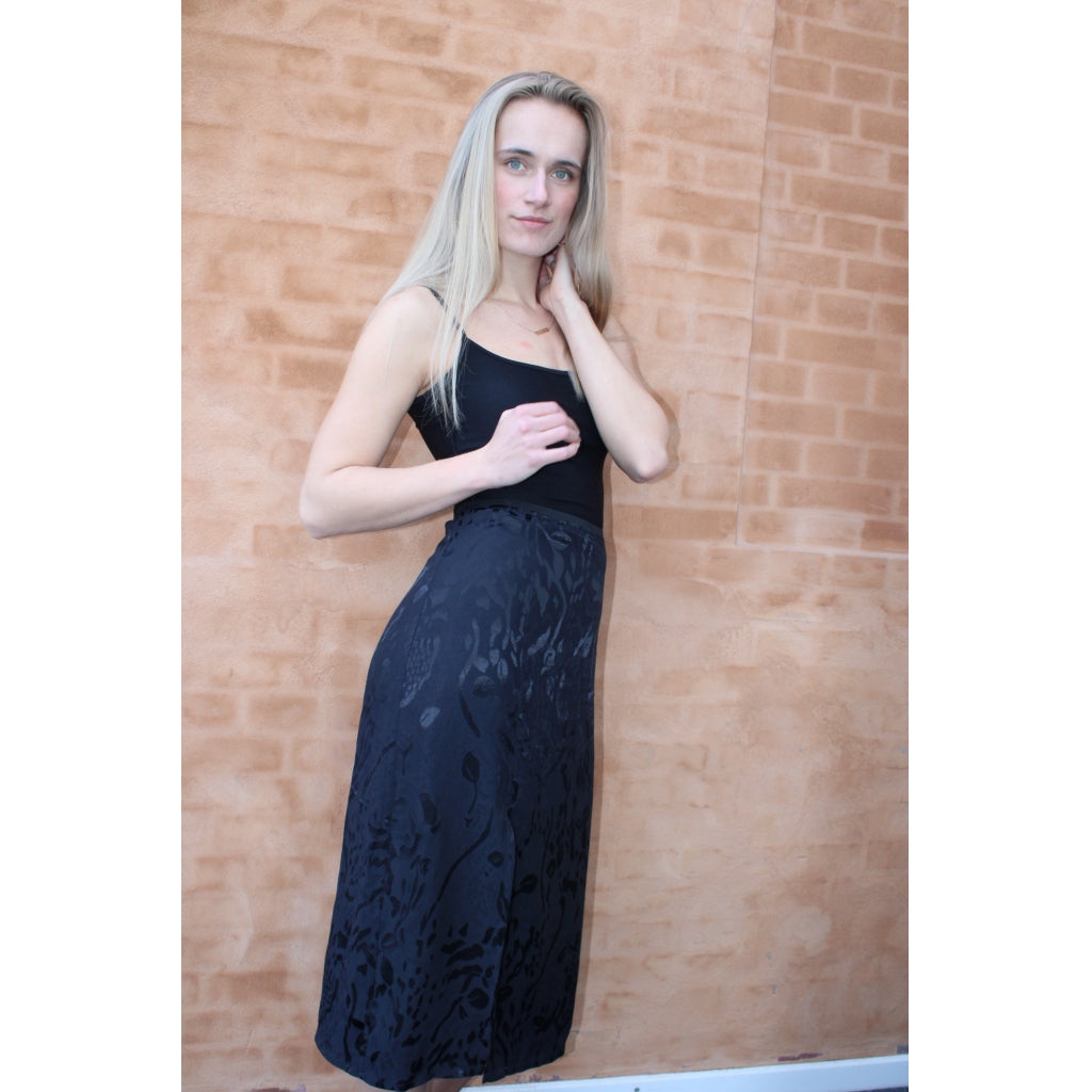 NORR Paisley midi skirt Skirt Black