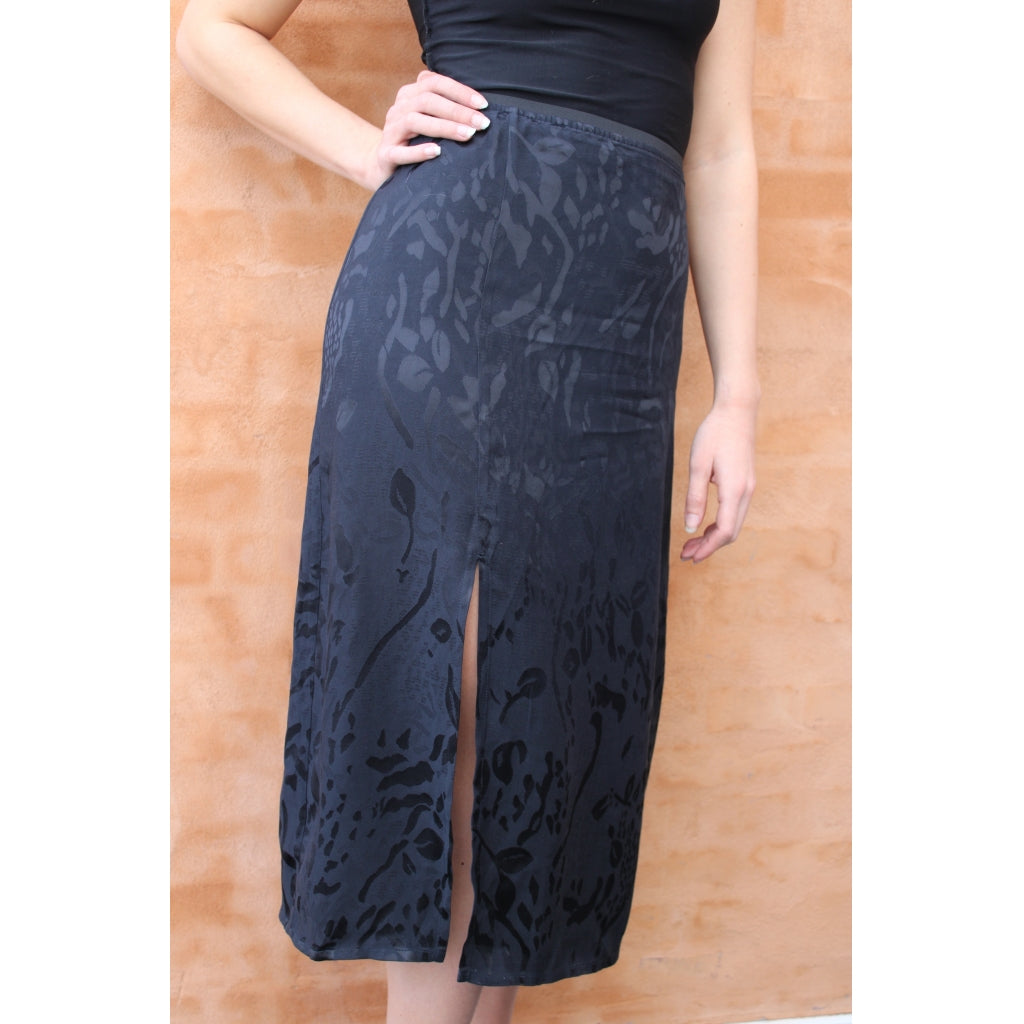 NORR Paisley midi skirt Skirt Black