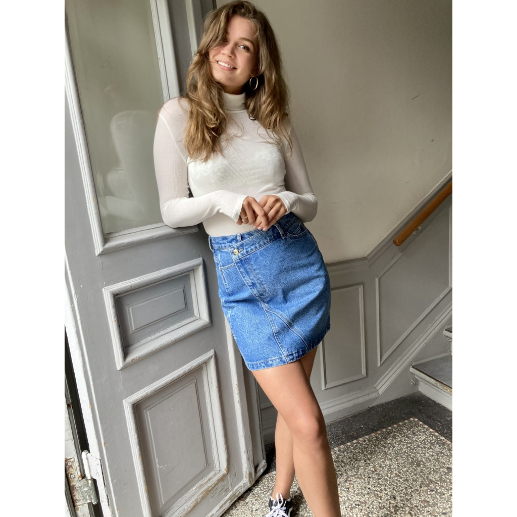 Second Female Pavo LS roll neck Tee Skjorter og bluser Off white