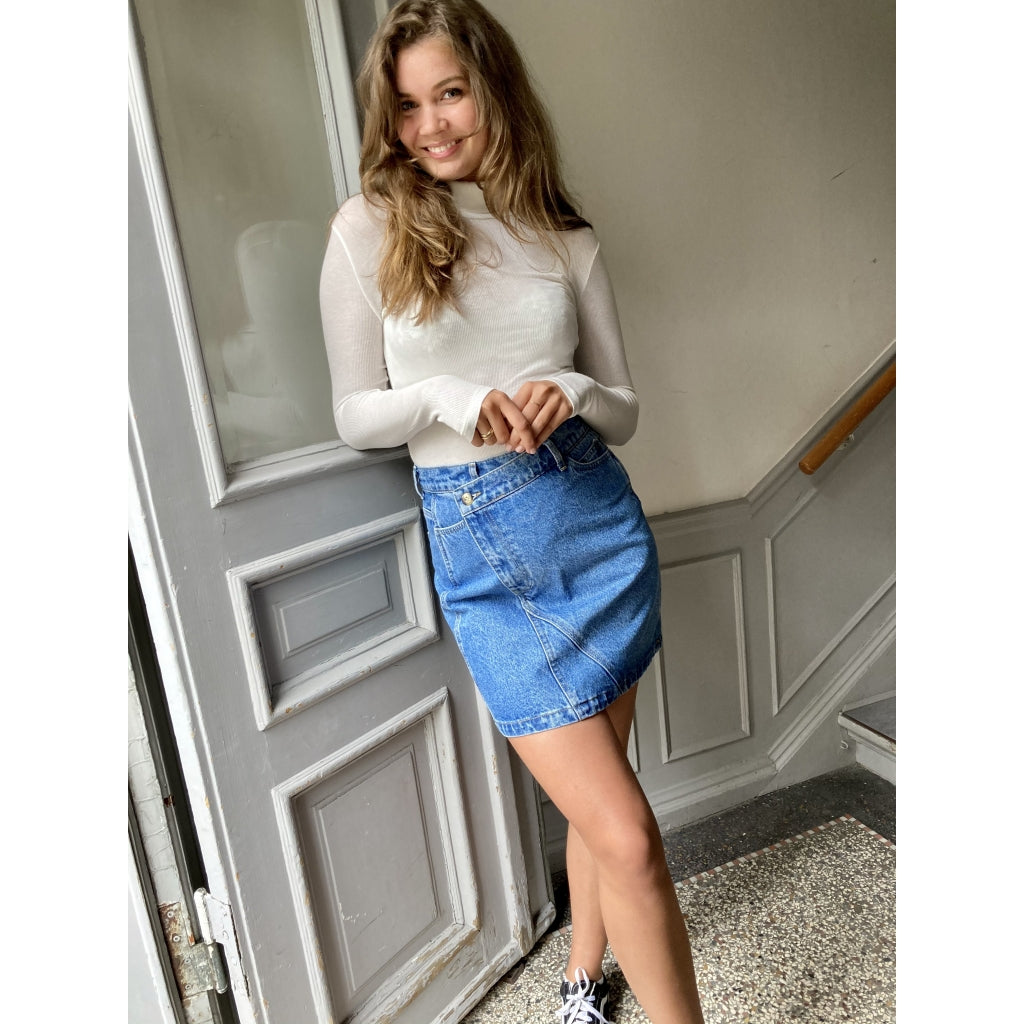 Second Female Pavo LS roll neck Tee Skjorter og bluser Off white