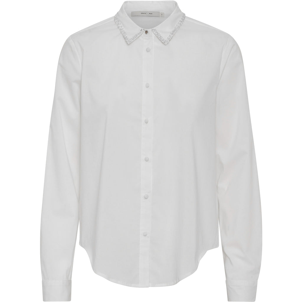 Costamani Poplin diamond shirt Skjorter og bluser White