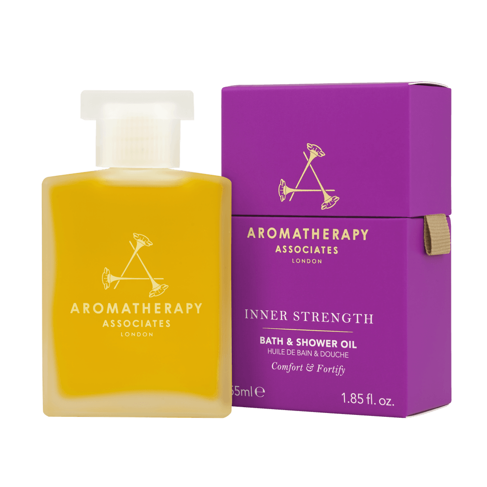 Aromatherapy Associates Inner Strength bad- og brusegel 55 ml flaske.