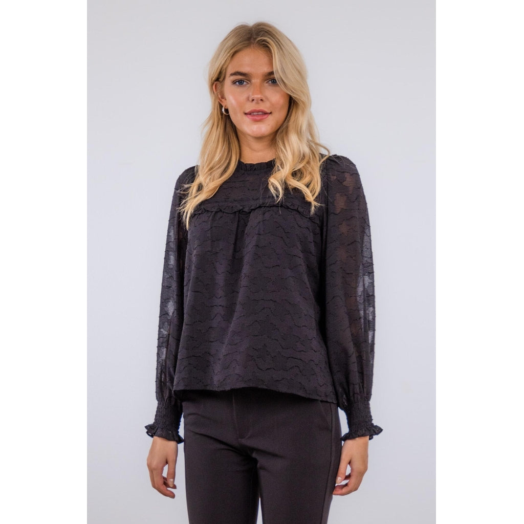 Neo Noir Rhia burnout blouse Skjorter og bluser Black