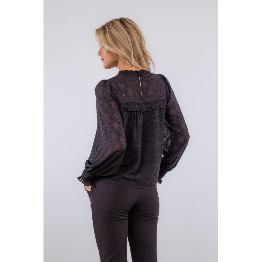 Neo Noir Rhia burnout blouse Skjorter og bluser Black