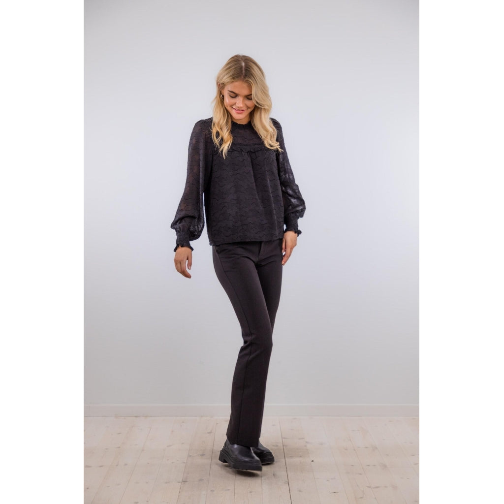 Neo Noir Rhia burnout blouse Skjorter og bluser Black