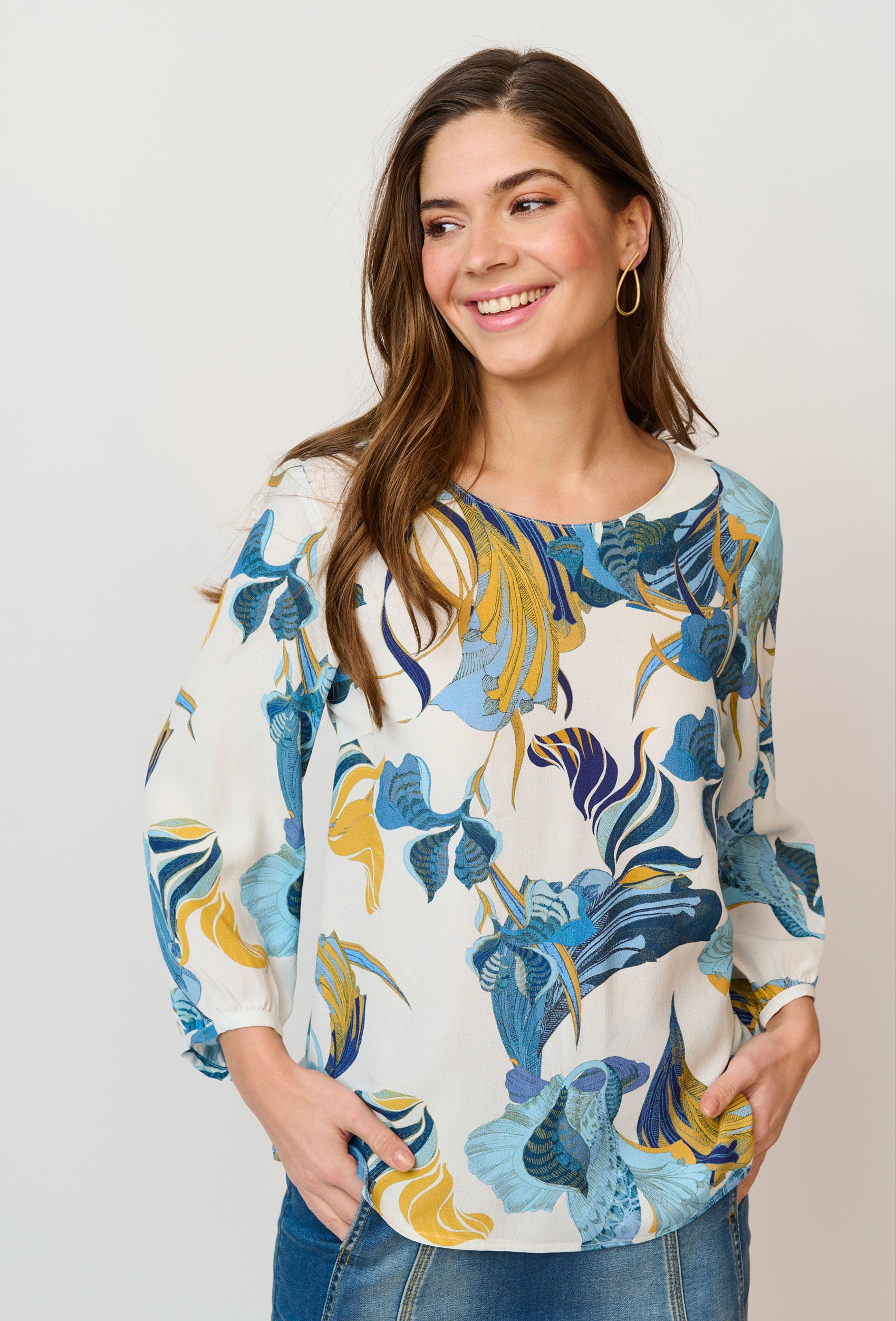 SHIRTMAKER SHCheri Bluser 007 Light Blue