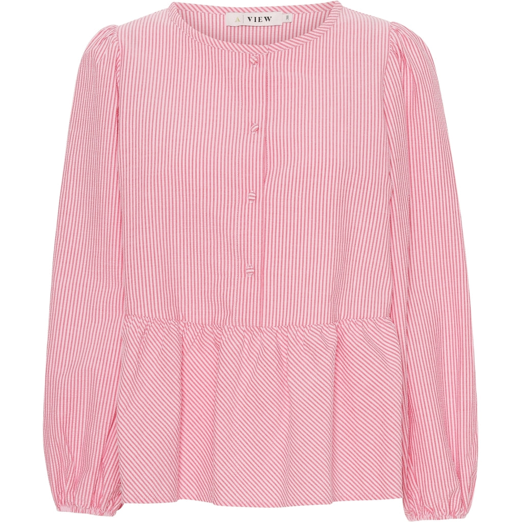 A-View Sara LS blouse Skjorter og bluser Red