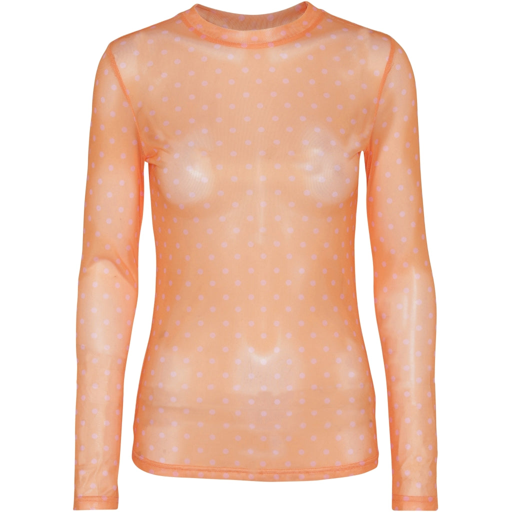 A-View Silke mesh blouse Skjorter og bluser Orange