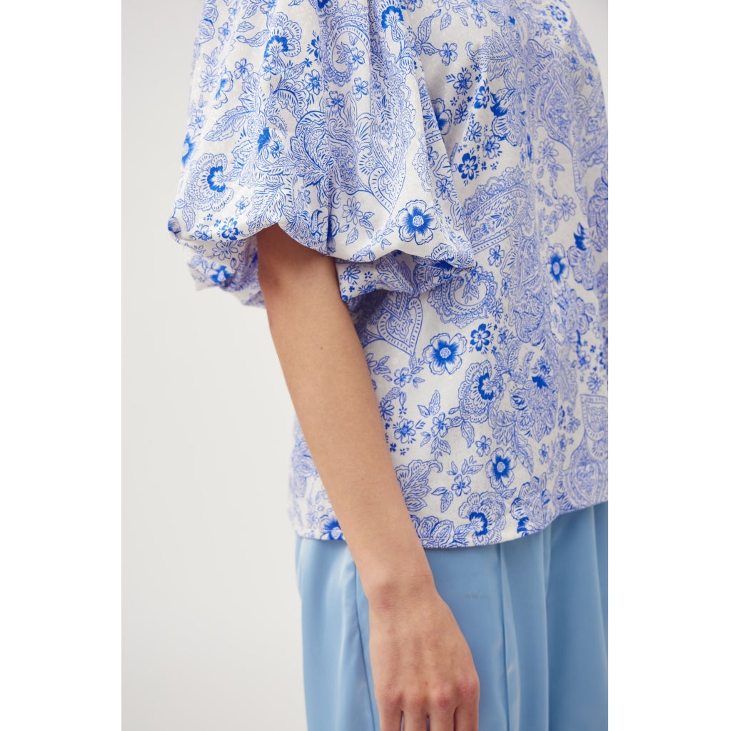 A-View Siw blouse Skjorter og bluser Blue/white