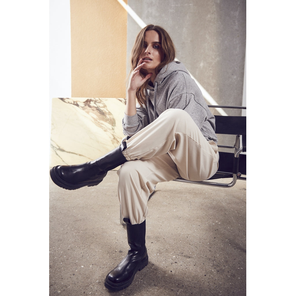 Co'couture Solid chop hoodie Sweatshirt Grey melange