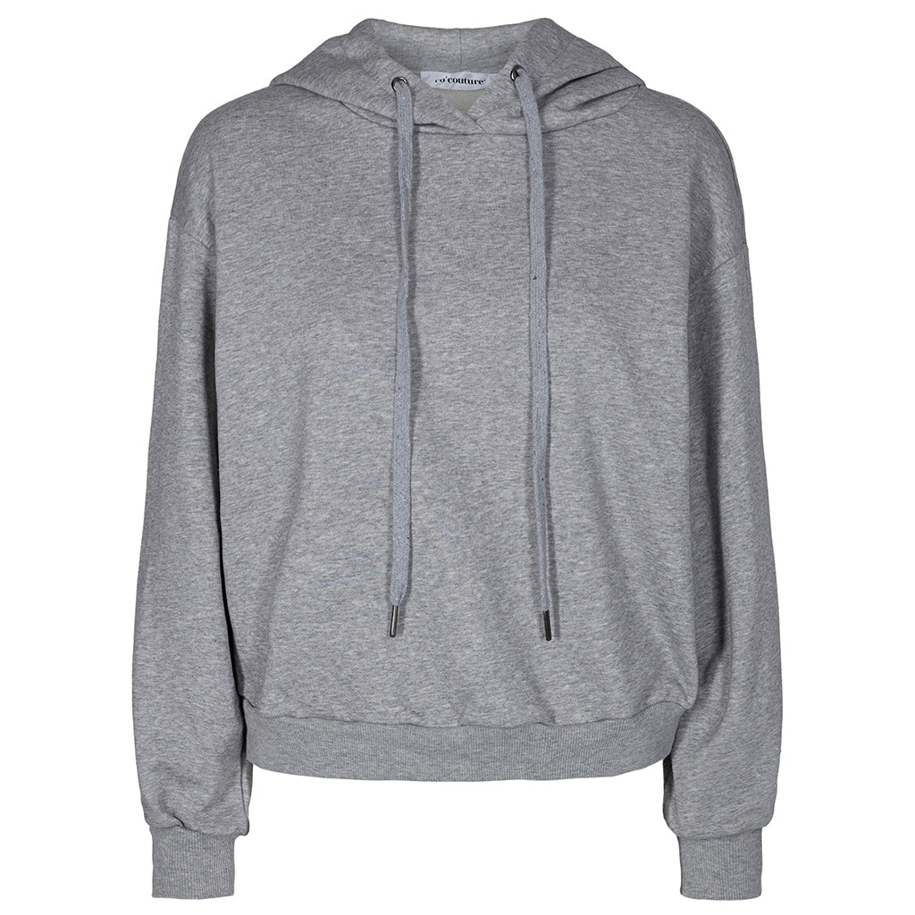 Co'couture Solid chop hoodie Sweatshirt Grey melange