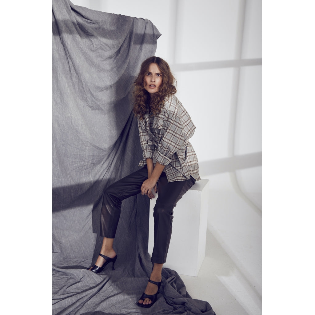 Co'couture Sondra maxine check shirt Skjorter og bluser Cognac