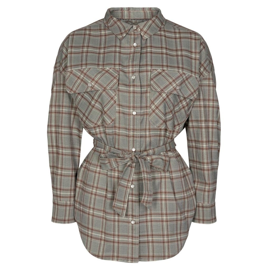 Co'couture Sondra maxine check shirt Skjorter og bluser Cognac