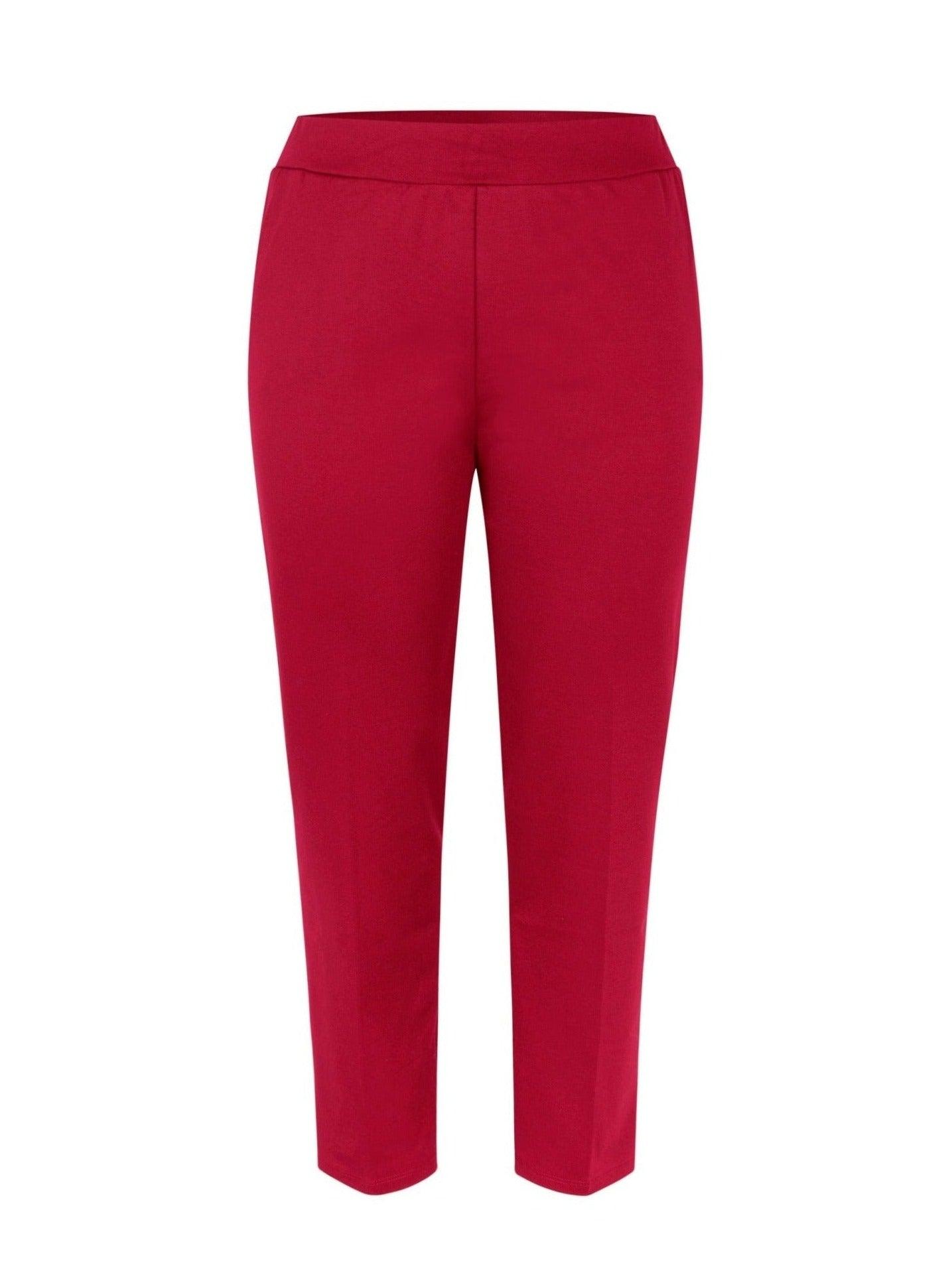 Sonia bukser i rød jersey - Damernes Outlet