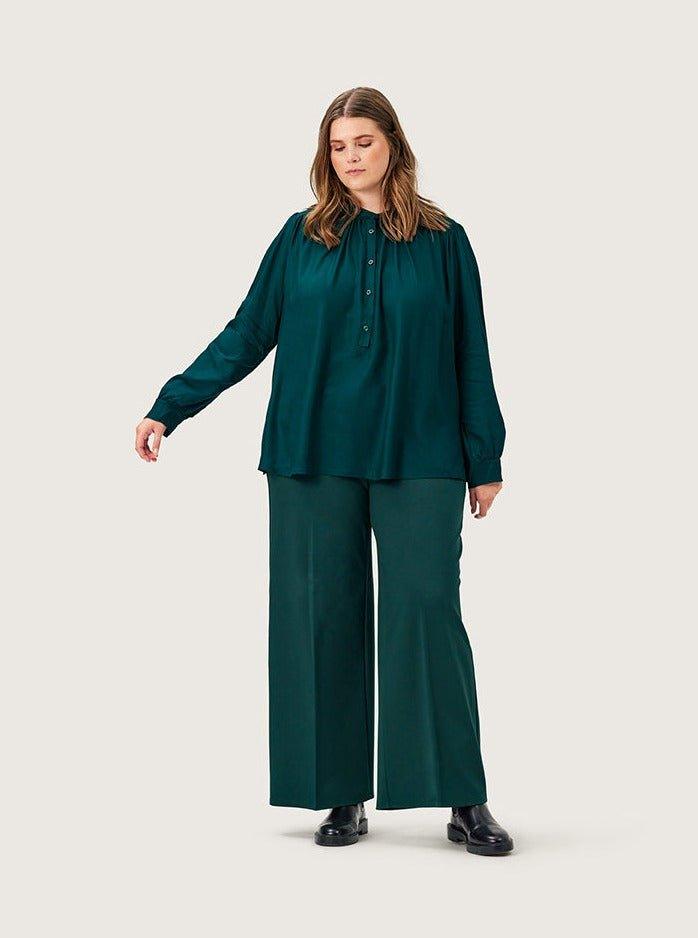 Sophie bukser i grøn jersey - Damernes Outlet