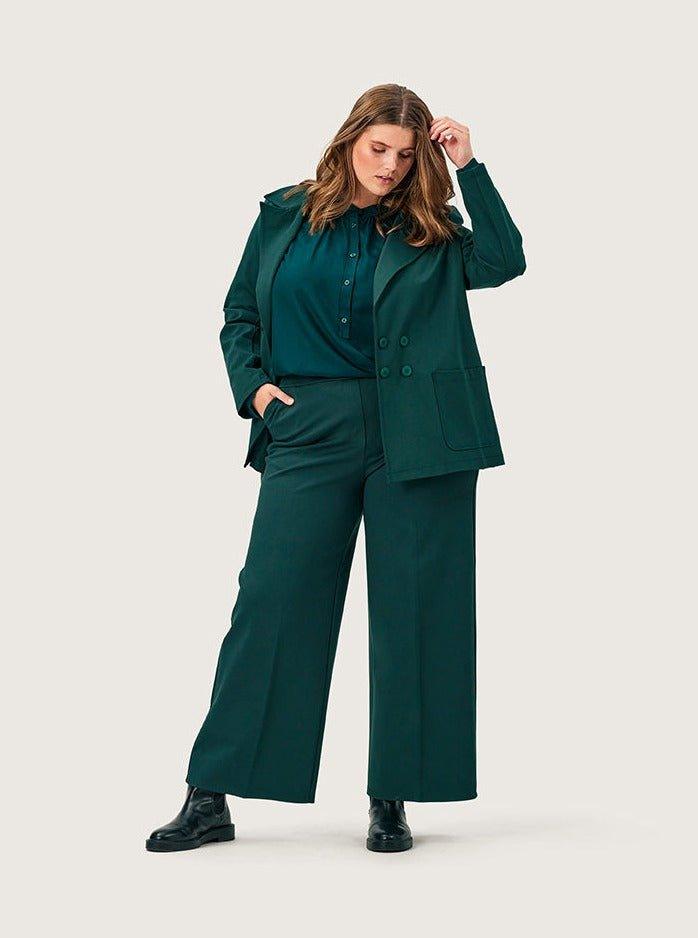 Sophie bukser i grøn jersey - Damernes Outlet