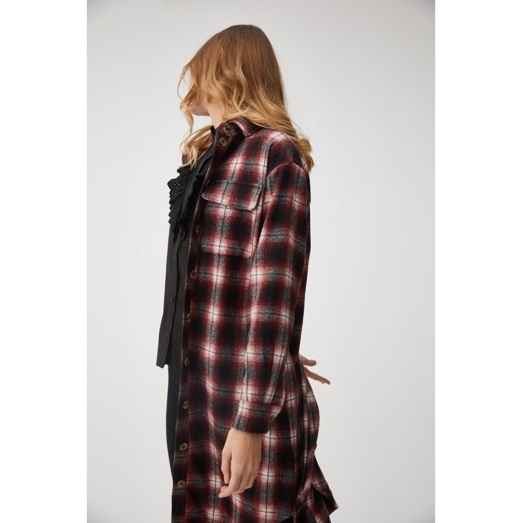 A-View Stine Long shirt Skjorter og bluser Bordeaux