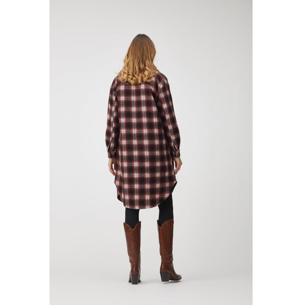 A-View Stine Long shirt Skjorter og bluser Bordeaux