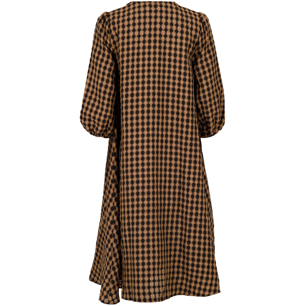 Neo Noir Tasia airy check dress Dress Camel